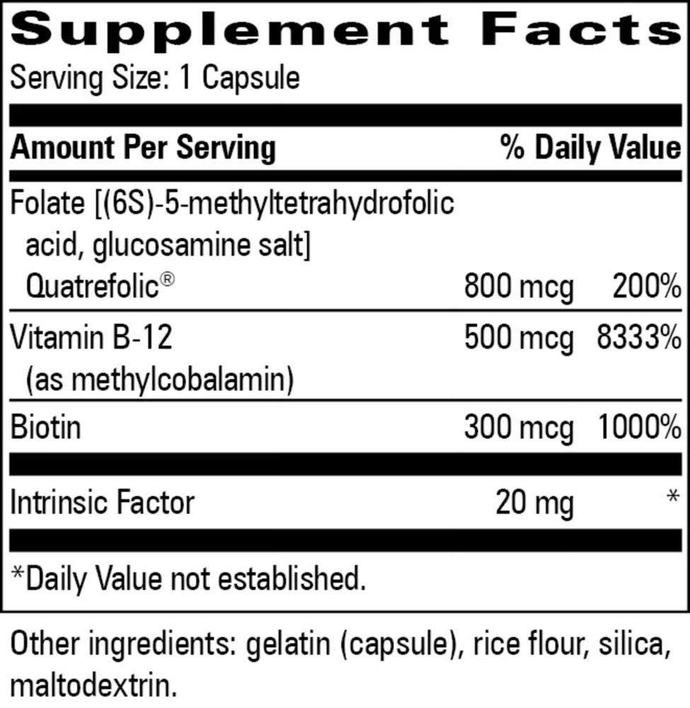 B-12 Intrinsic Factor 60 caps - Image 2