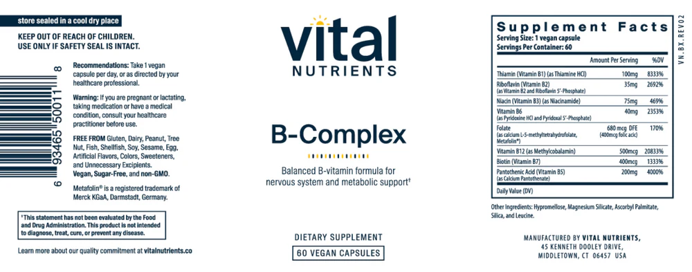 B-Complex 60 caps - Image 2