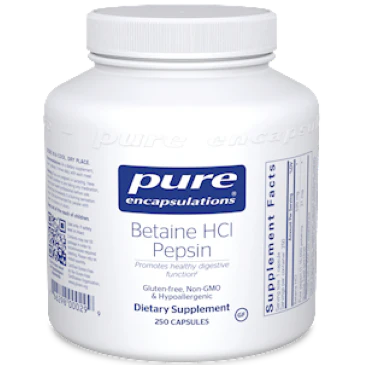 Betaine HCL Pepsin 250 vcaps