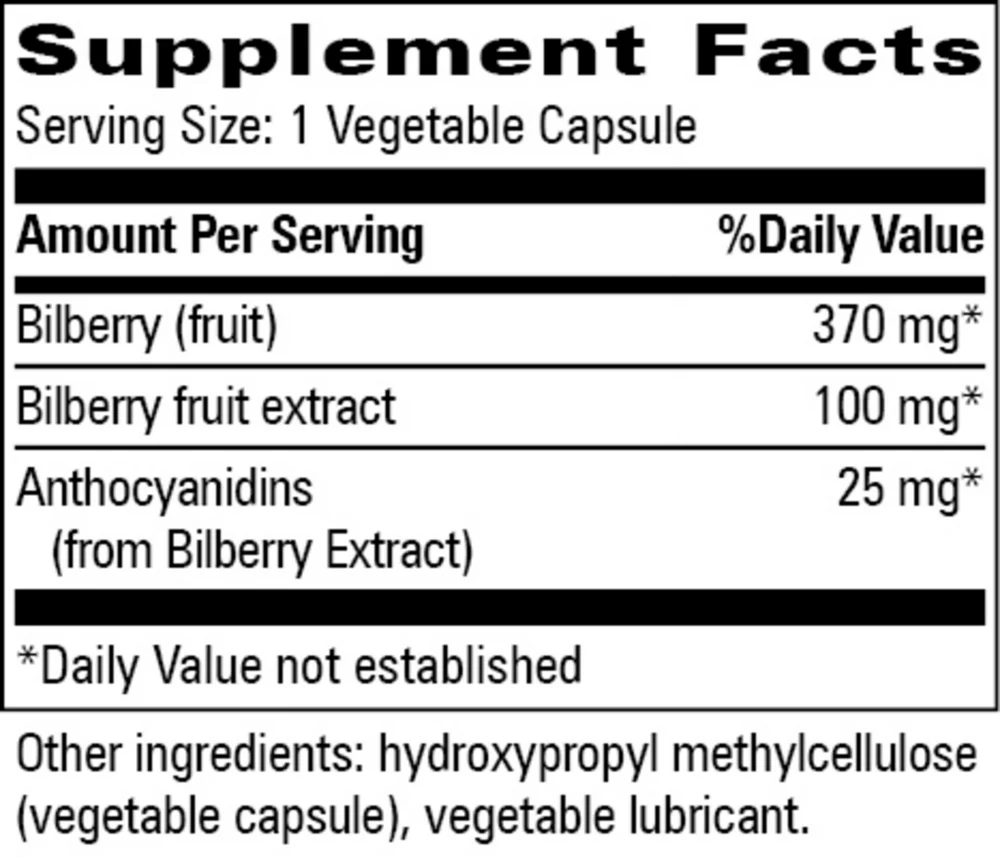 Bilberry 60 vegcaps - Image 2