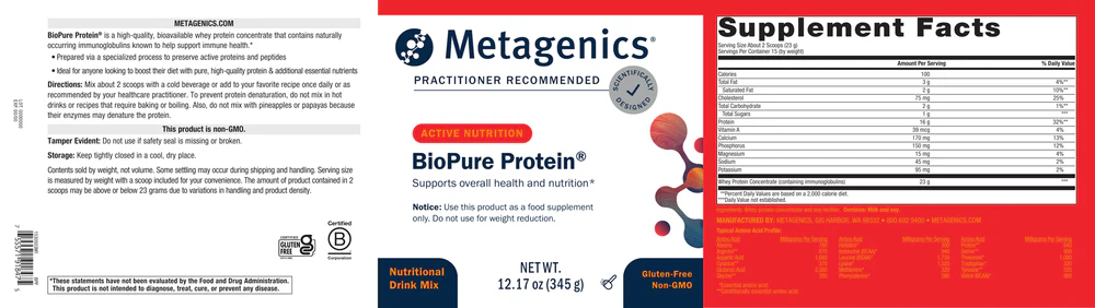 BioPure Protein Powder - 15 servings - Image 2