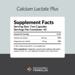 Calcium Lactate Plus - 90 Capsules - Image 2