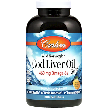 Cod Liver Oil Gems 460mg 300 softgels