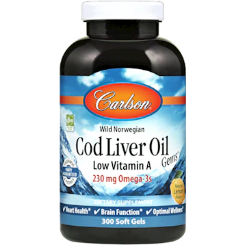 Cod Liver Oil Low Vit A 1000 mg 300 gels