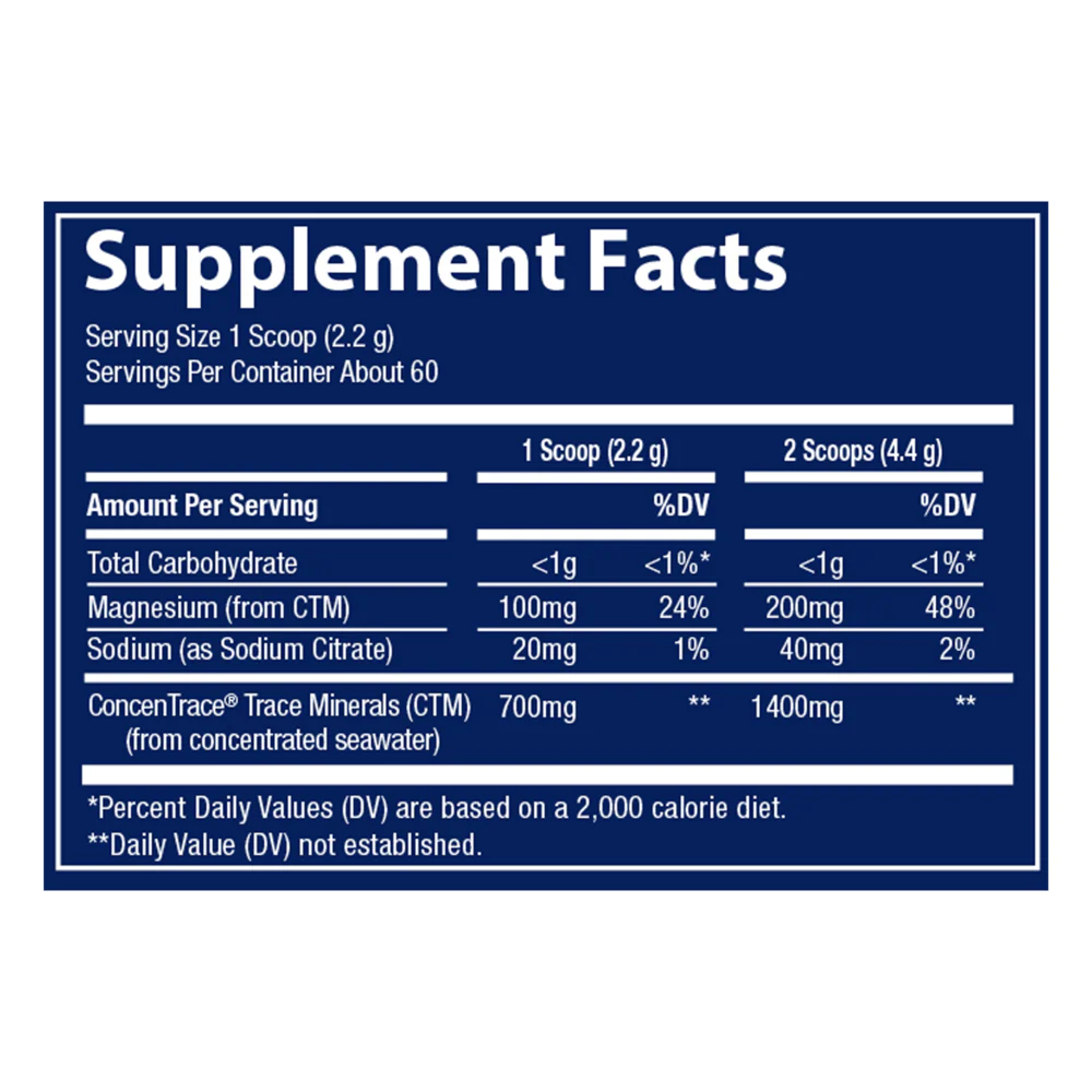 ConcenTrace Daily Mineral Powder - Blue Raspberry 132 grams - Image 2