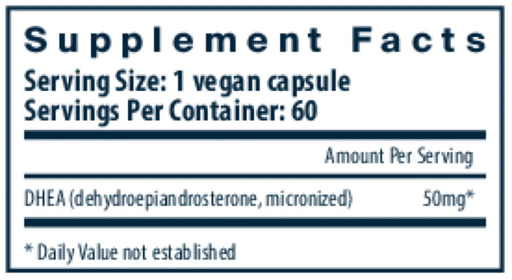 DHEA 50 mg 60 vegcaps - Image 2