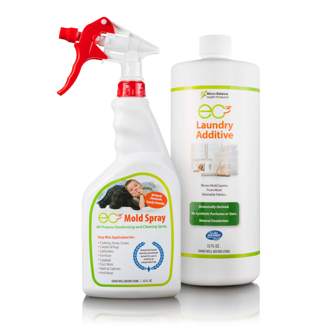 EC3 Mold Solution Spray and Laundry Additive Bundle 32 FL OZ