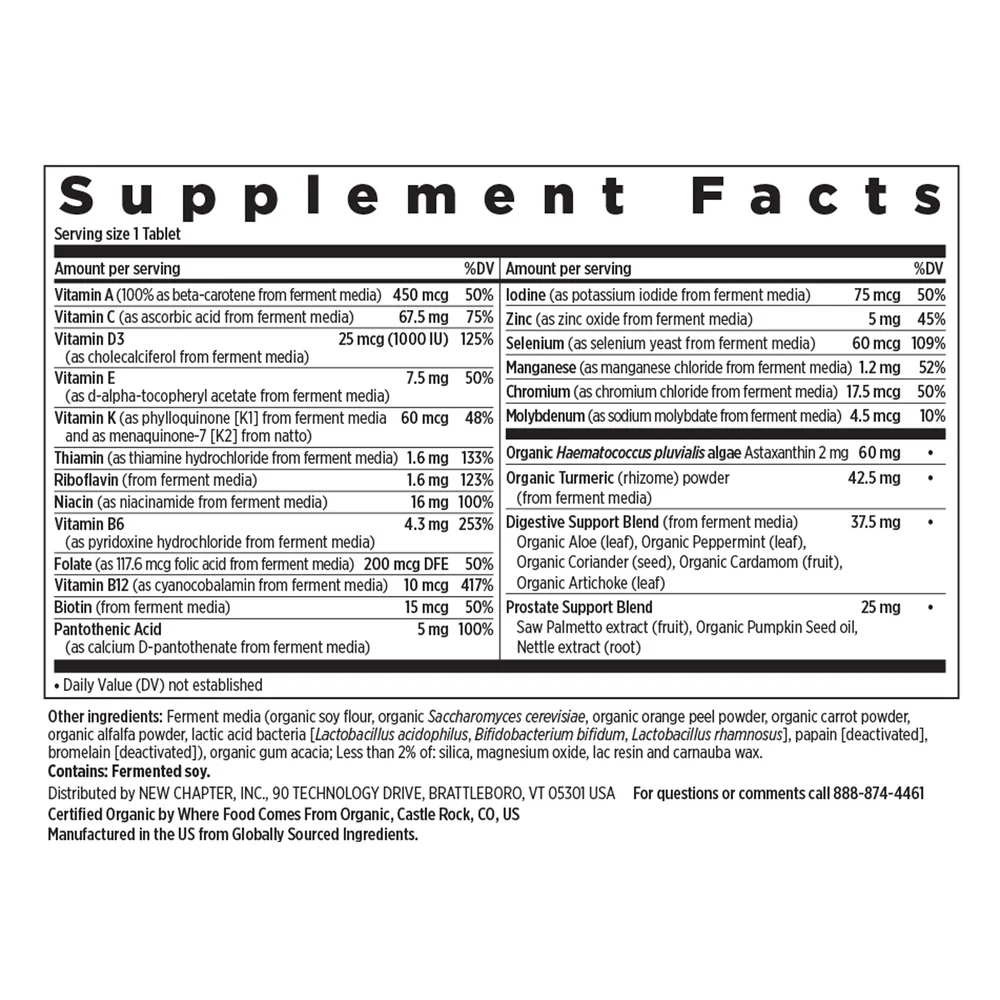 Every Man's One Daily 55+ 48 veg tabs - Image 2