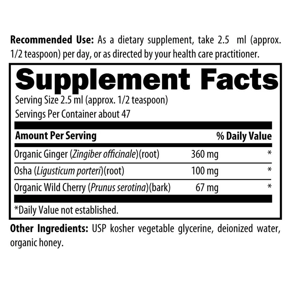 Ginger-Tussin Organic Syrup 118 ml - Image 2