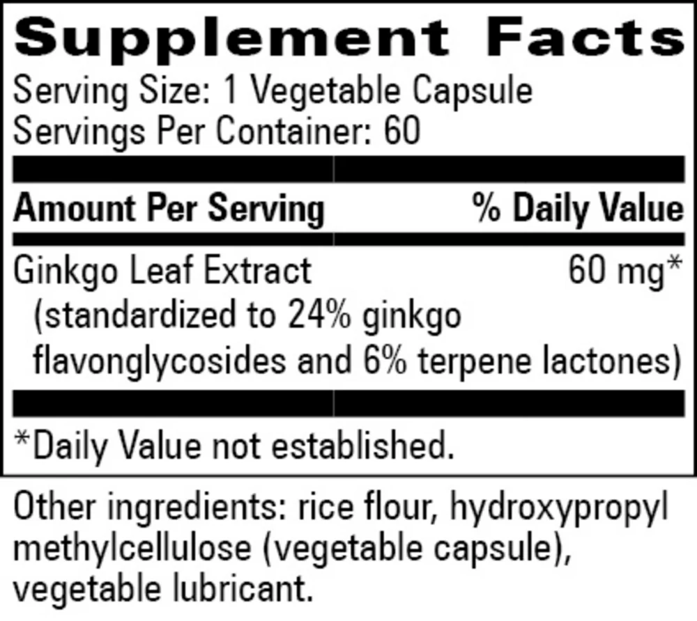 Ginkgo Biloba 60 60 vegcaps - Image 2