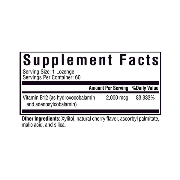 Hydrox-Adeno B12 60 Lozenges - Image 2