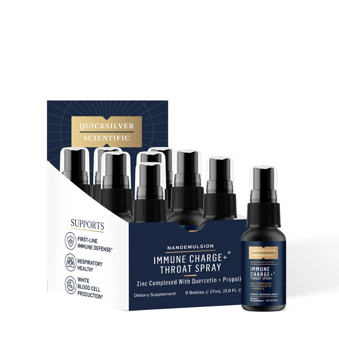 Immune Charge+ Throat Spray Box of 9 bottles