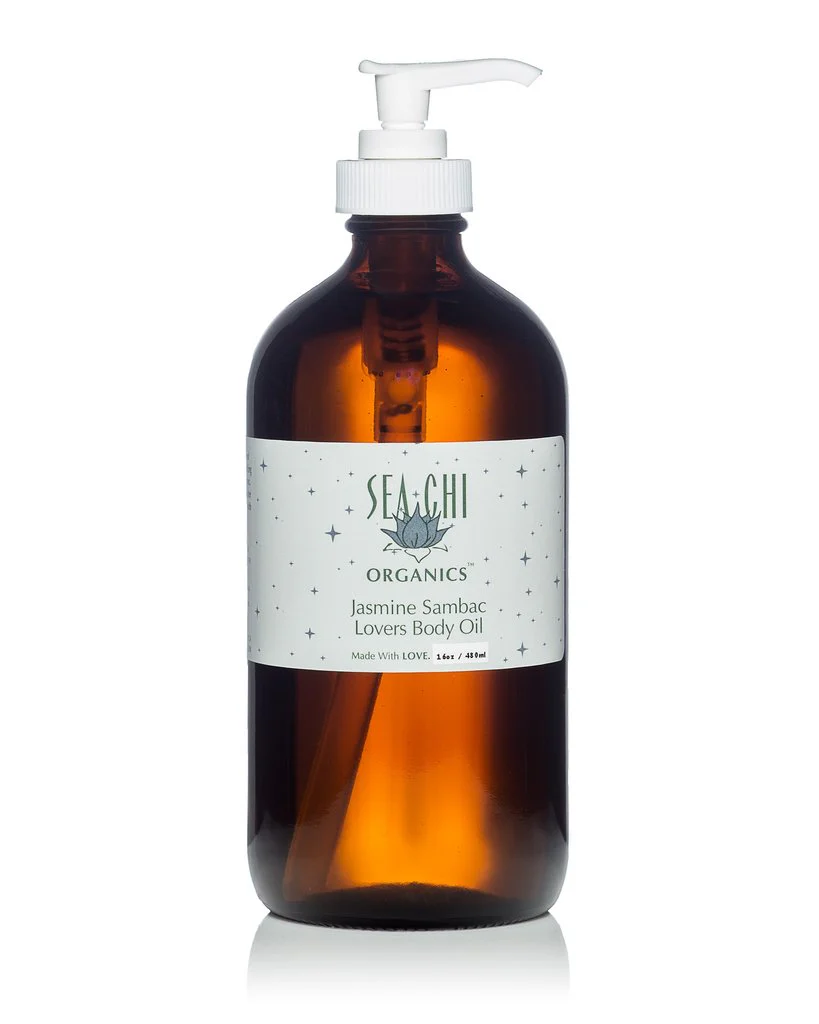Jasmine Sambac Body Oil w/ Organic Jojoba (Oil of Love) 480ml / 16oz