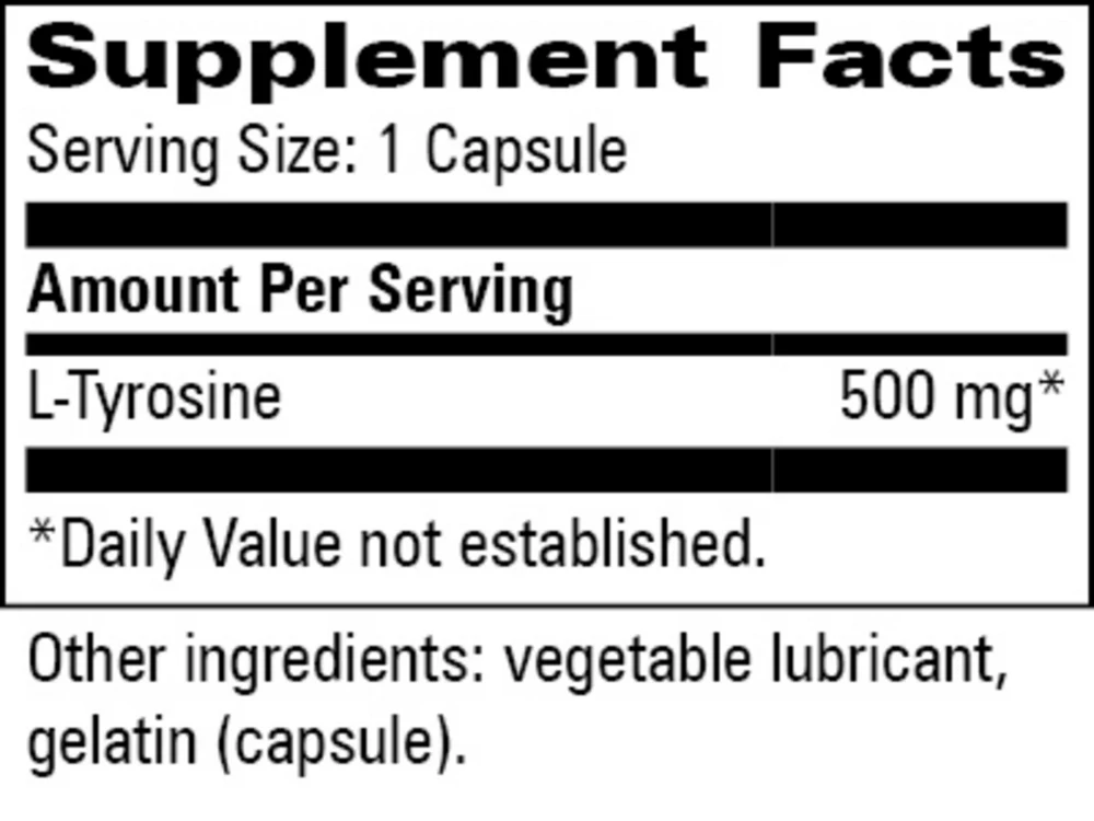 L-Tyrosine 500 mg 90 caps - Image 2