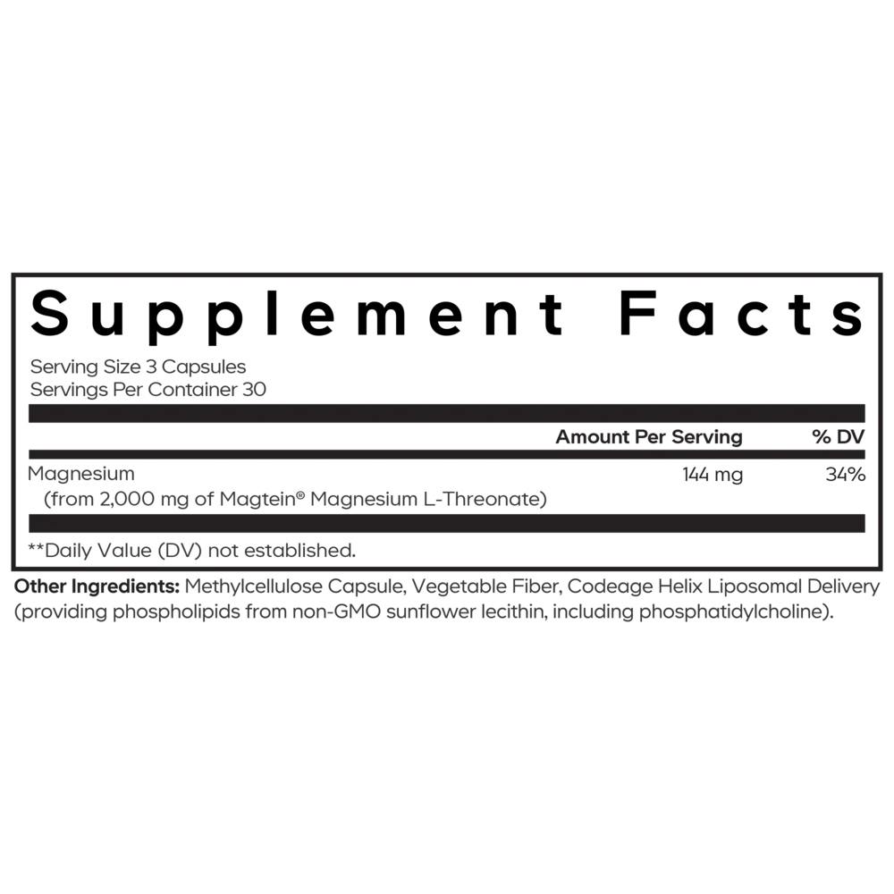 Liposomal Magnesium L-Threonate 90 caps - Image 2