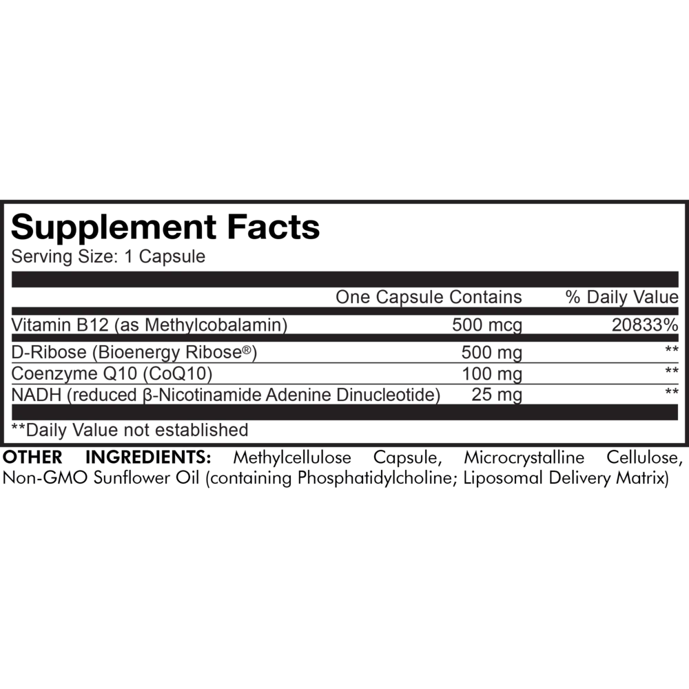 Liposomal NADH+ 60 caps - Image 2