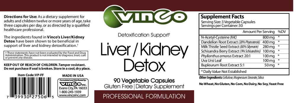 Liver/Kidney Detox 90 caps - Image 2