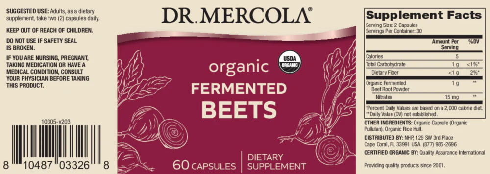 Organic Fermented Beets 60 caps - Image 3