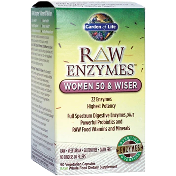 RAW Enzymes Women 50 and Wiser 90 vcaps