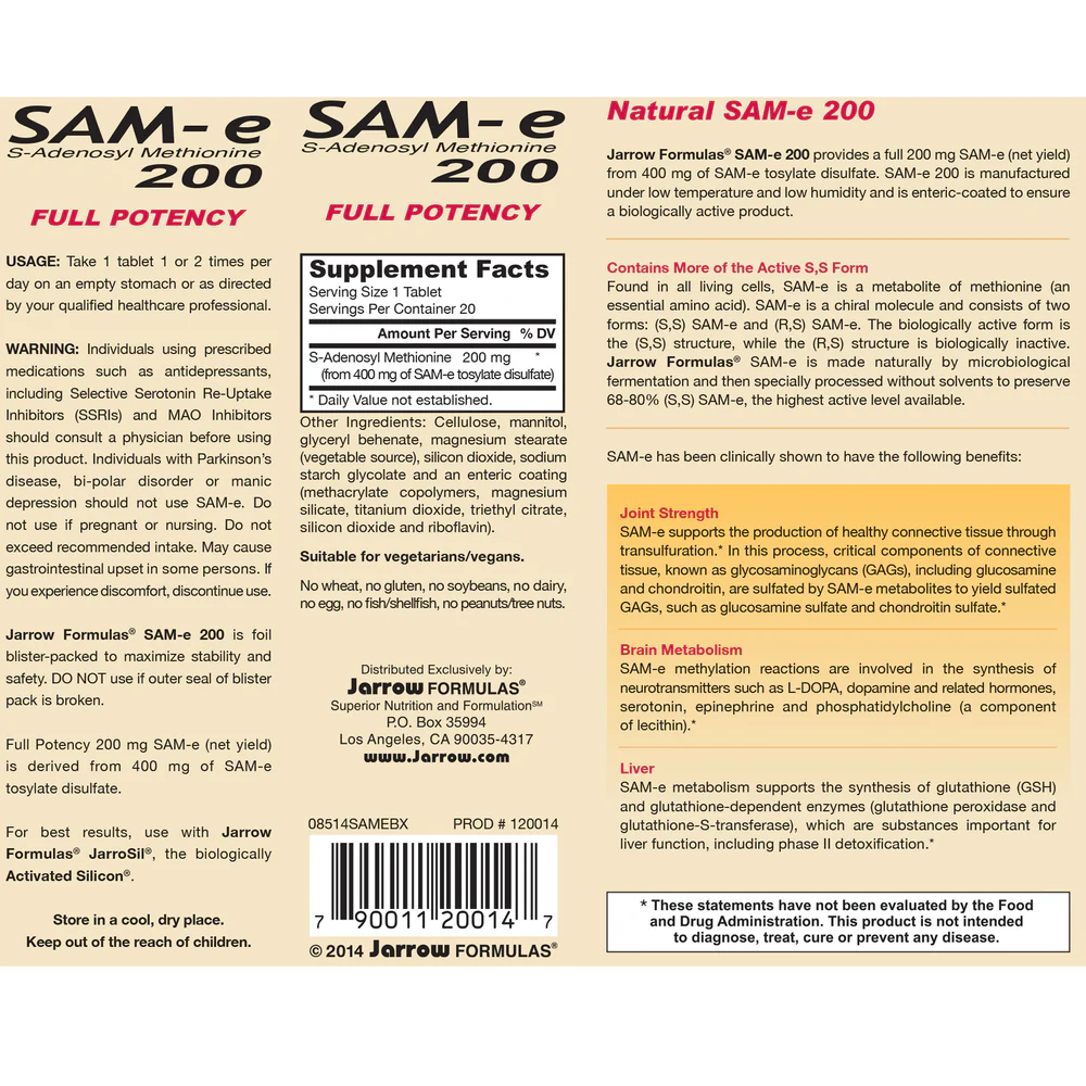Sam-e 200 200mg 20 tabs - Image 2
