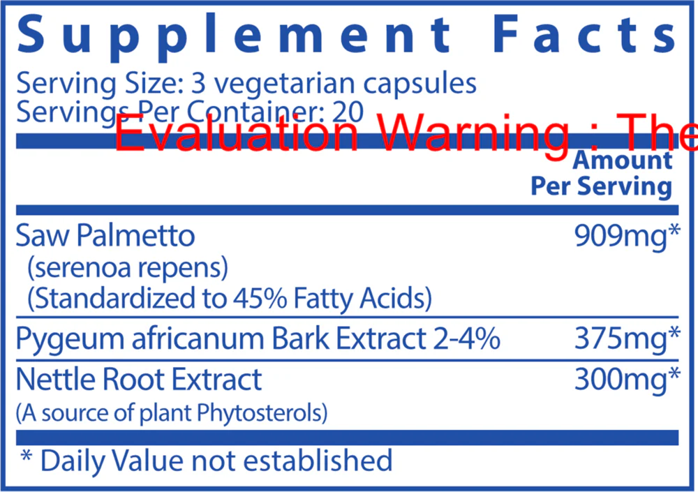 Saw Palmetto Pygeum Nettle Root 60 vcaps - Image 2