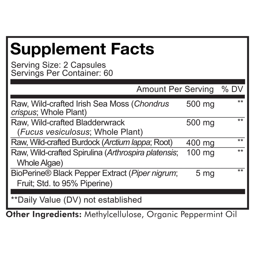 Sea Moss+ 120 vegcaps - Image 2