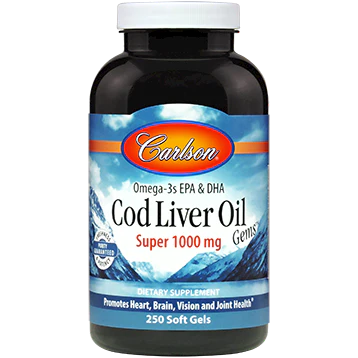 Cod Liver Oil Gems Super 1,000 mg 250 softgels