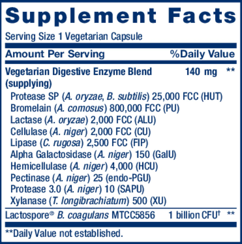 Enhanced Super Digestive Enzymes w/Probiotics 60 caps - Image 2