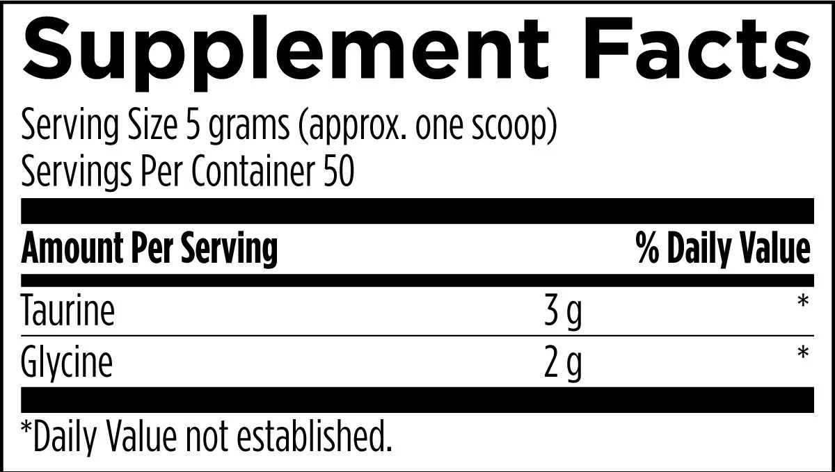 Taurine+Glycine Powder 250 grams - Image 2