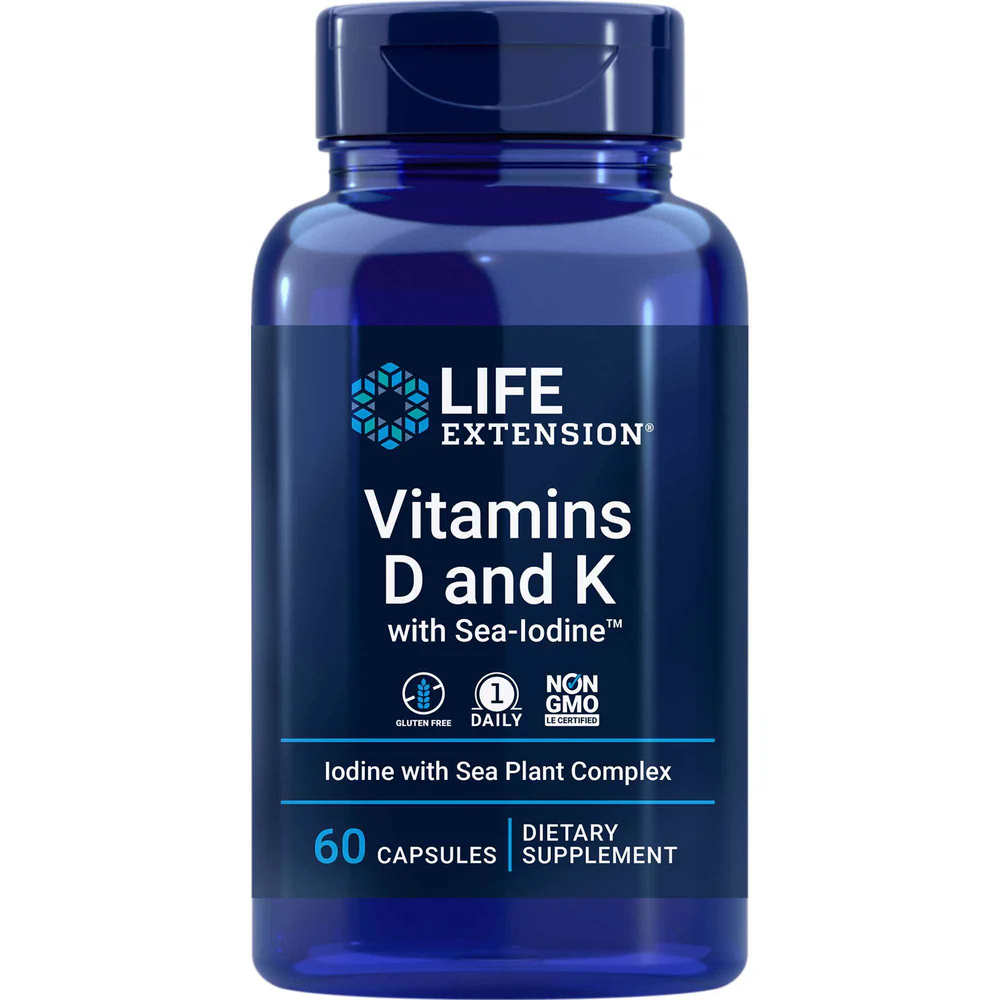 Vitamins D & K with Sea-Iodine 60 caps