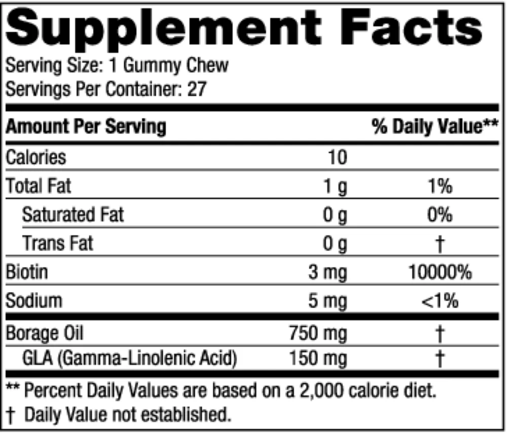 Zero Sugar Hair & Skin Gummy Chews 27 ct - Image 2